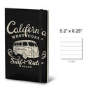 Stifflex Vintage Surfing Notebook, California, A5-5.2"x8.25" Lined, Black