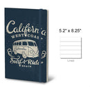 Stifflex Vintage Surfing Notebook, California, A5-5.2"x8.25" Lined, Blue