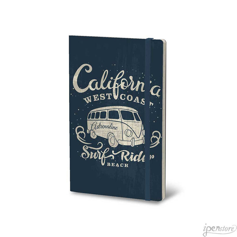Stifflex Vintage Surfing Pocket Notebook, California, A6 - 3.5" x 5.5" (90 x 140mm)