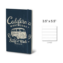 Stifflex Vintage Surfing Pocket Notebook, California, A6-3.5"x5.5" Blue