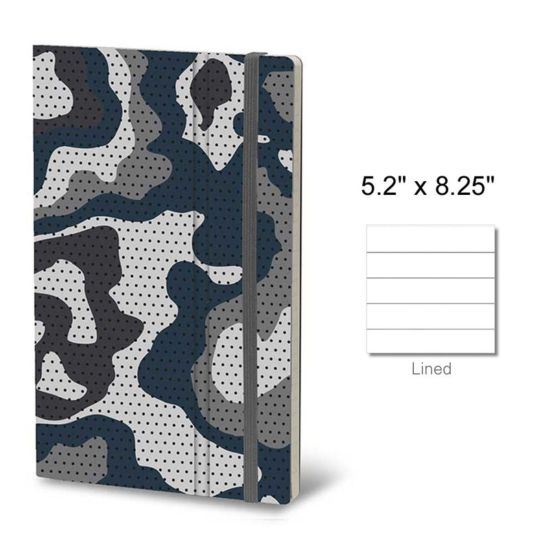 Stifflex Camouflage Series Notebook, A5-5.2"x8.25" Lined, Grey