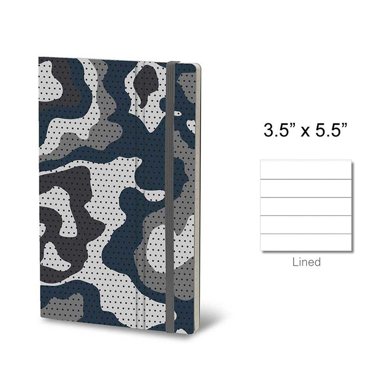 Stifflex Camouflage Pocket Notebook, A6-3.5"x5.5" Lined, Grey