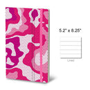 Stifflex Camouflage Series Notebook, A5-5.2"x8.25" Lined, Pink