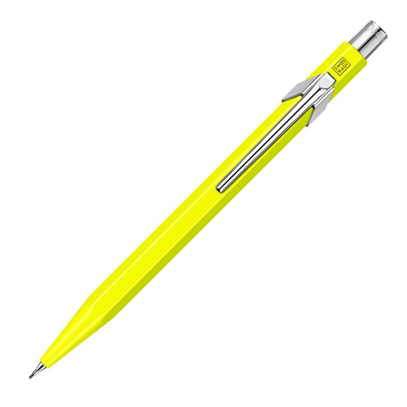 Caran d'Ache Swiss Made 844 Metal 0.7 mm Pencil, Fluorescent Yellow