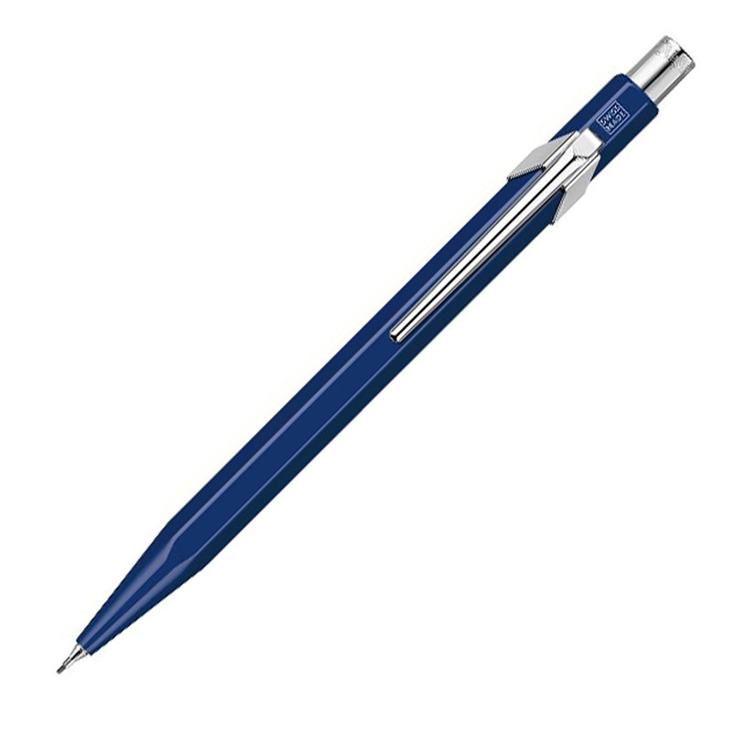 Caran d'Ache Swiss Made 844 Metal 0.7 mm Pencil, Sapphire Blue