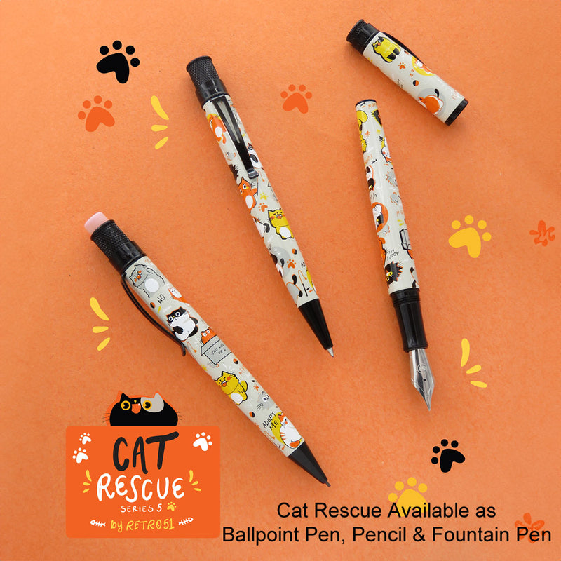 Retro 51 Tornado Ballpoint Pen, Cat Rescue