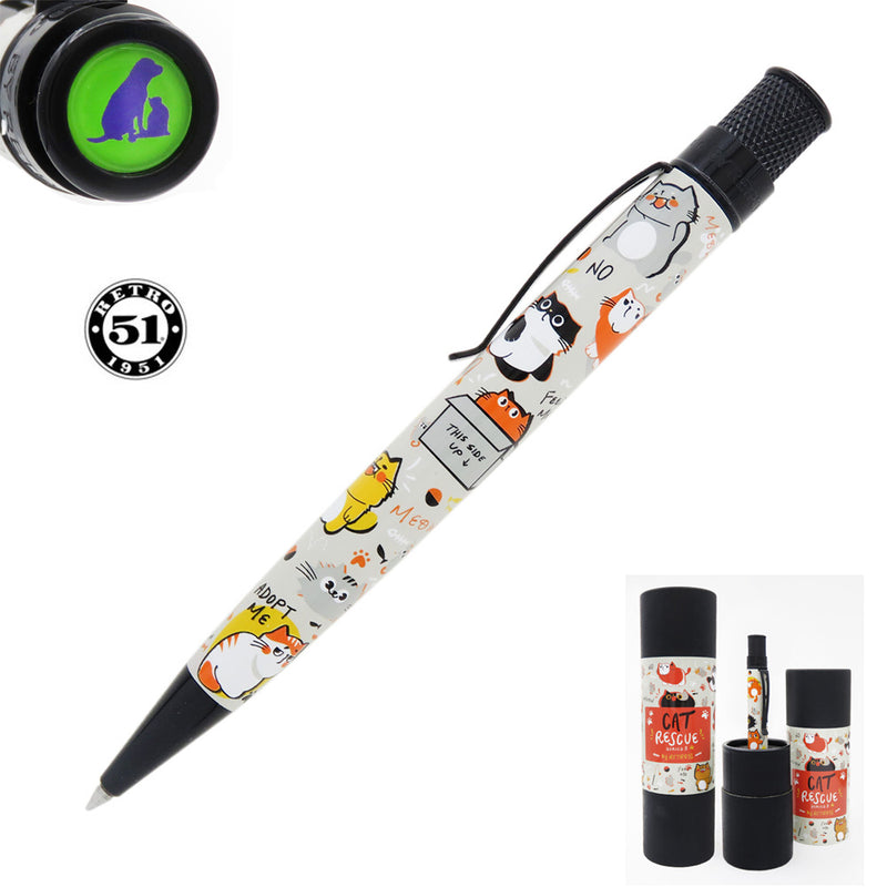 Retro 51 Tornado Ballpoint Pen, Cat Rescue