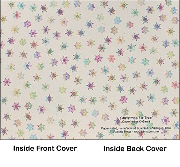 Rosetta Notes Pocket Notebook, 3.5"x5.5", Christmas Fir Tree