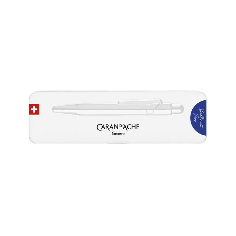 Caran d'Ache 849 Colormat-X Swiss Made Metal Ballpoint Pen, Blue w/Slimpack