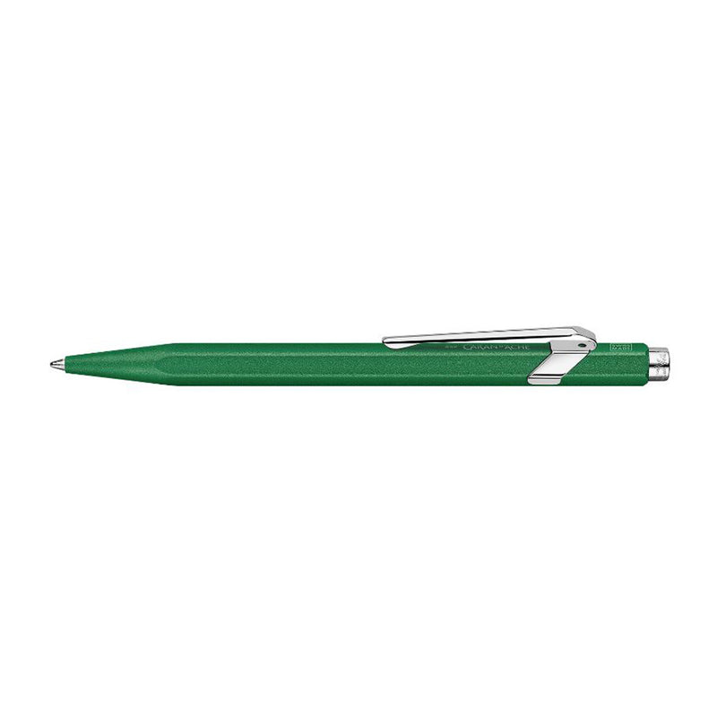 Caran d'Ache 849 Colormat-X Swiss Made Metal Ballpoint Pen, Green w/Slimpack