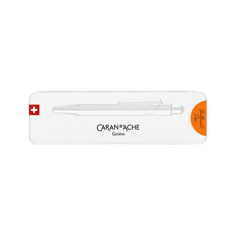 Caran d'Ache 849 Colormat-X Swiss Made Metal Ballpoint Pen, Orange w/Slimpack