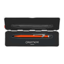 Caran d'Ache 849 Colormat-X Swiss Made Metal Ballpoint Pen, Orange w/Slimpack