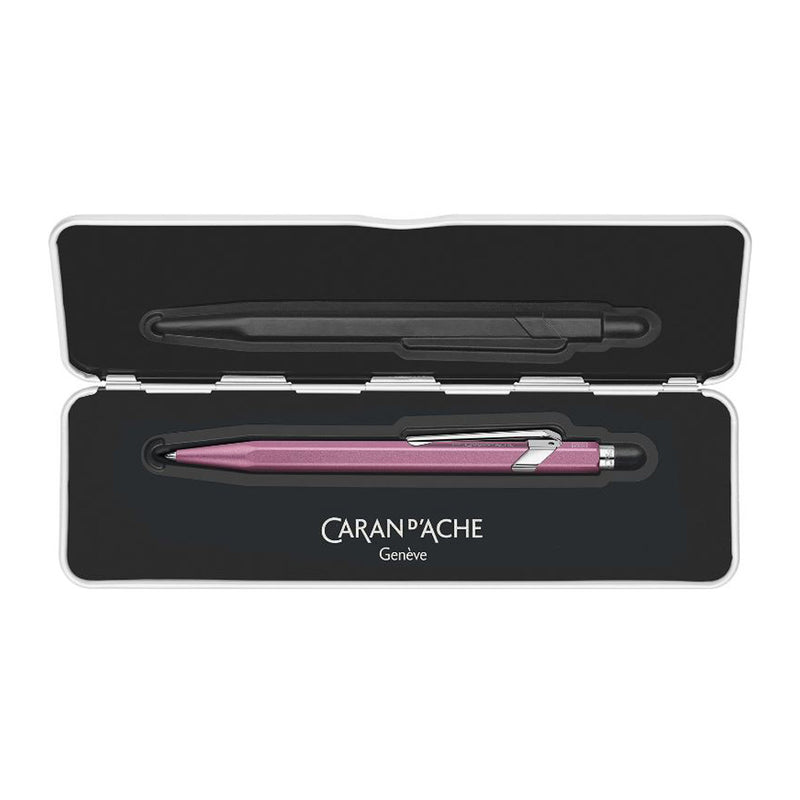 Caran d'Ache 849 Colormat-X Swiss Made Metal Ballpoint Pen, Pink w/Slimpack