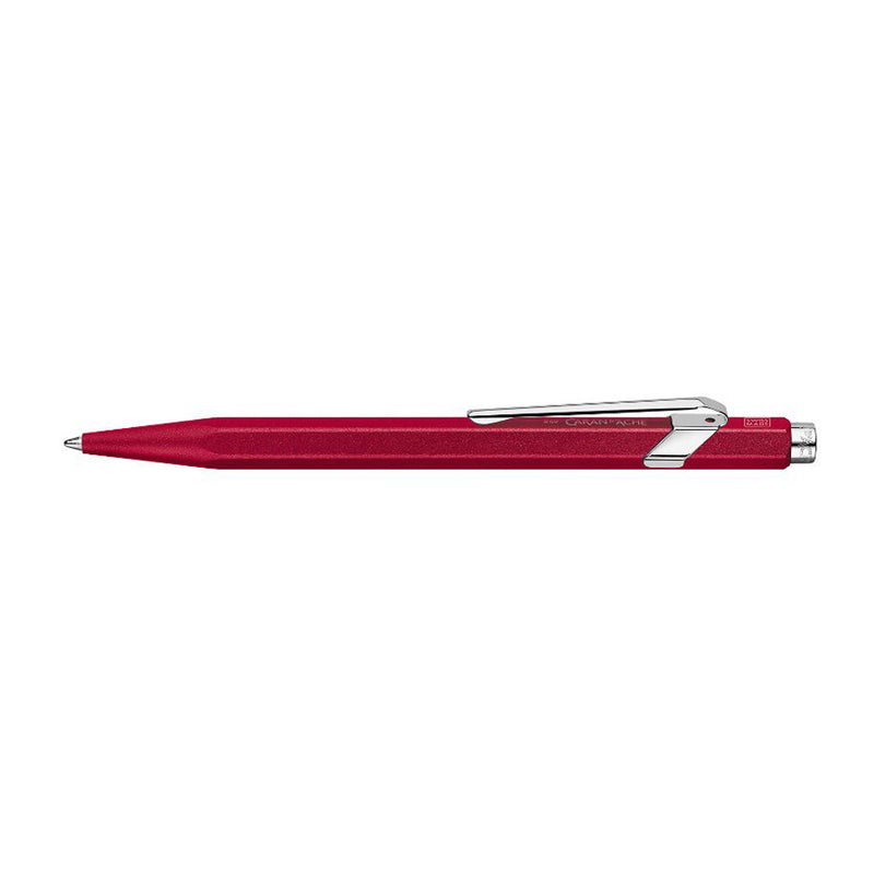 Caran d'Ache 849 Colormat-X Swiss Made Metal Ballpoint Pen, Red w/Slimpack