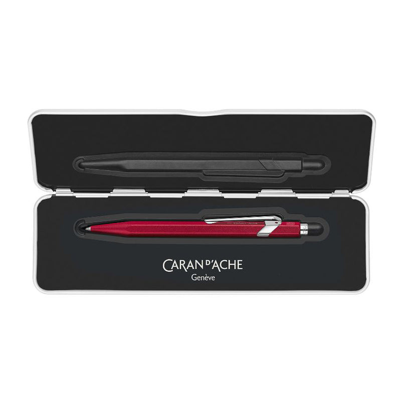 Caran d'Ache 849 Colormat-X Swiss Made Metal Ballpoint Pen, Red w/Slimpack