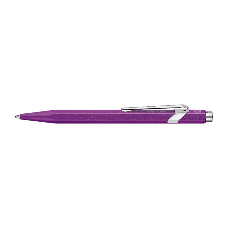 Caran d'Ache 849 Colormat-X Swiss Made Metal Ballpoint Pen, Violet w/Slimpack