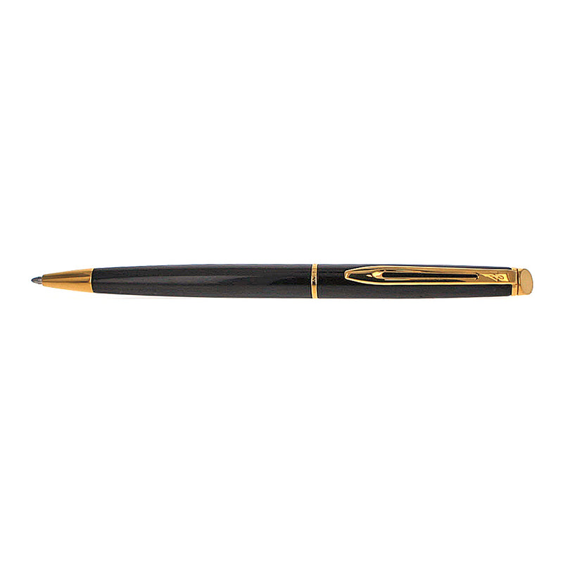 Waterman Hemisphere Ballpoint Pen, Black Resin with Gold Trim