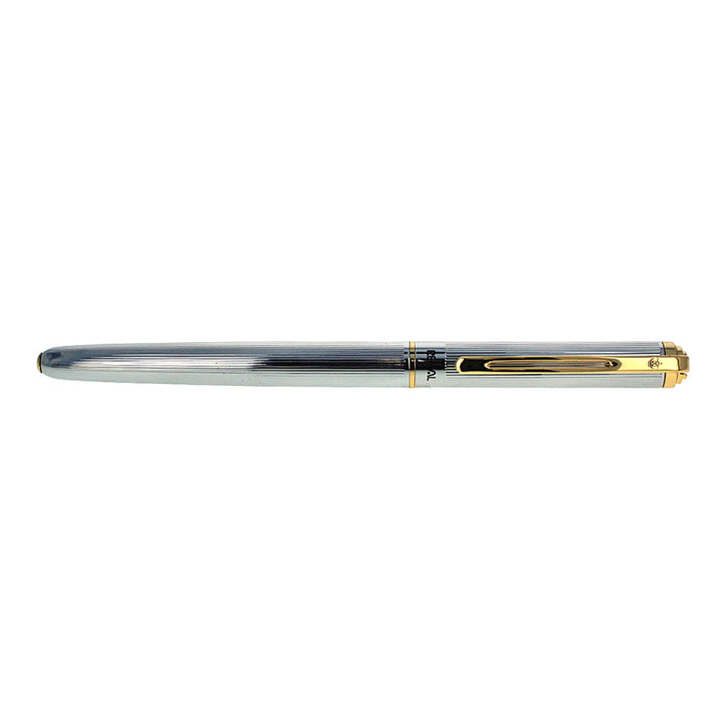 Regal Thames Rollerball Pen, Polished Chrome, Gold Trim