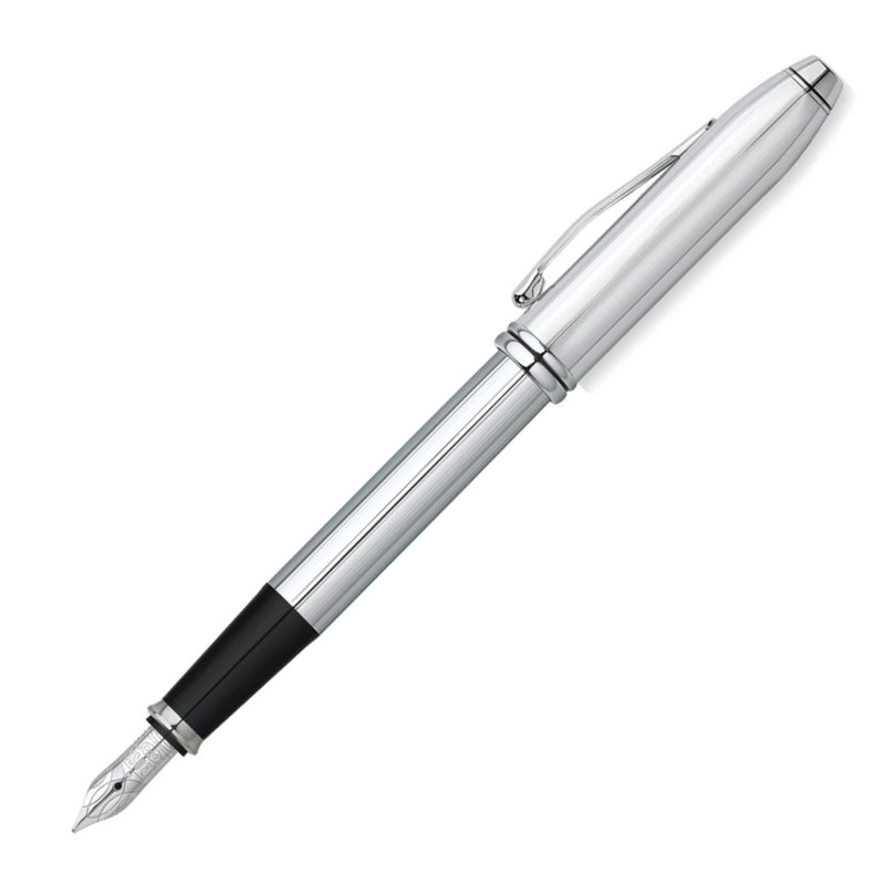 Cross Townsend Lustrous Chrome Fountain Pen, Silver, Medium Nib