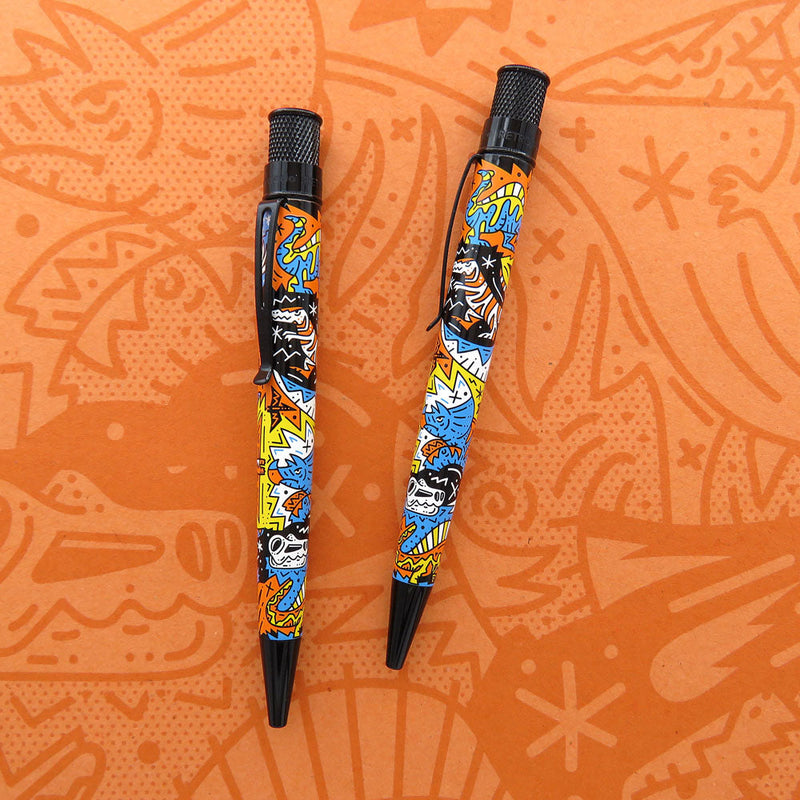 Retro 51 Tornado Popper Rollerball Pen & Pen Sleeve, DinoSmash Smithereens