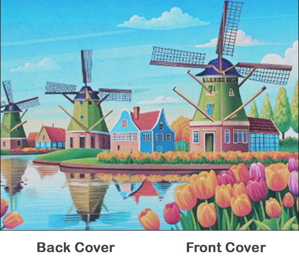 Rosetta Notes Pocket Notebook, 3.5"x5.5", Dutch Windmills