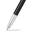 Sheaffer® 100 Fountain Pen, Glossy Black Lacquer, Chrome Trims
