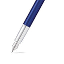 Sheaffer® 100 Fountain Pen, Glossy Blue Lacquer, Chrome Trims