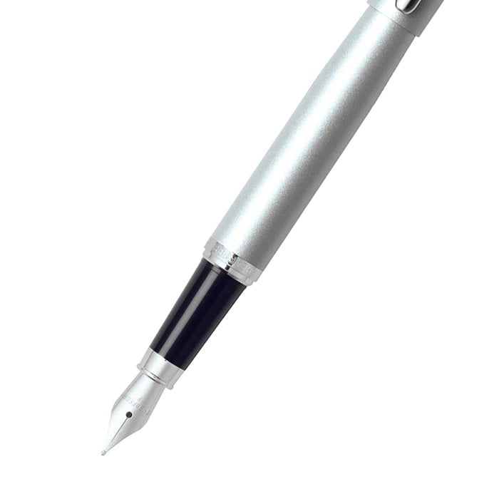 Sheaffer VFM Fountain Pen, Strobe Silver, Chrome Trim