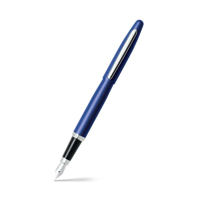 Sheaffer VFM Fountain Pen, Neon Blue, Chrome Trim