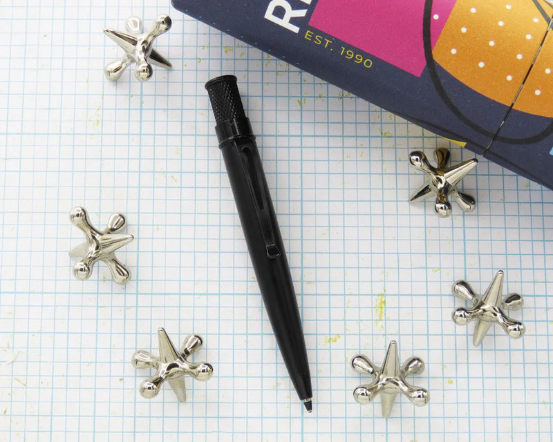 Retro 51 Tornado Elite Mini Ballpoint Pen, Black Stealth