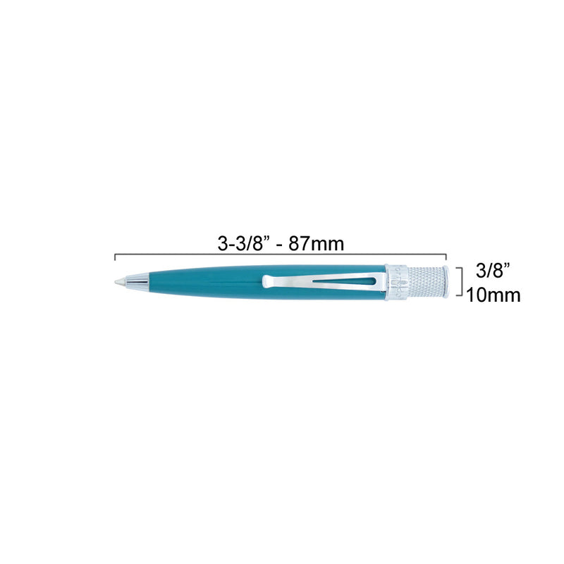 Retro 51 Tornado Elite Mini Ballpoint Pen, Turquoise