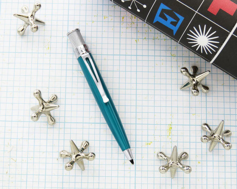 Retro 51 Tornado Elite Mini Ballpoint Pen, Turquoise