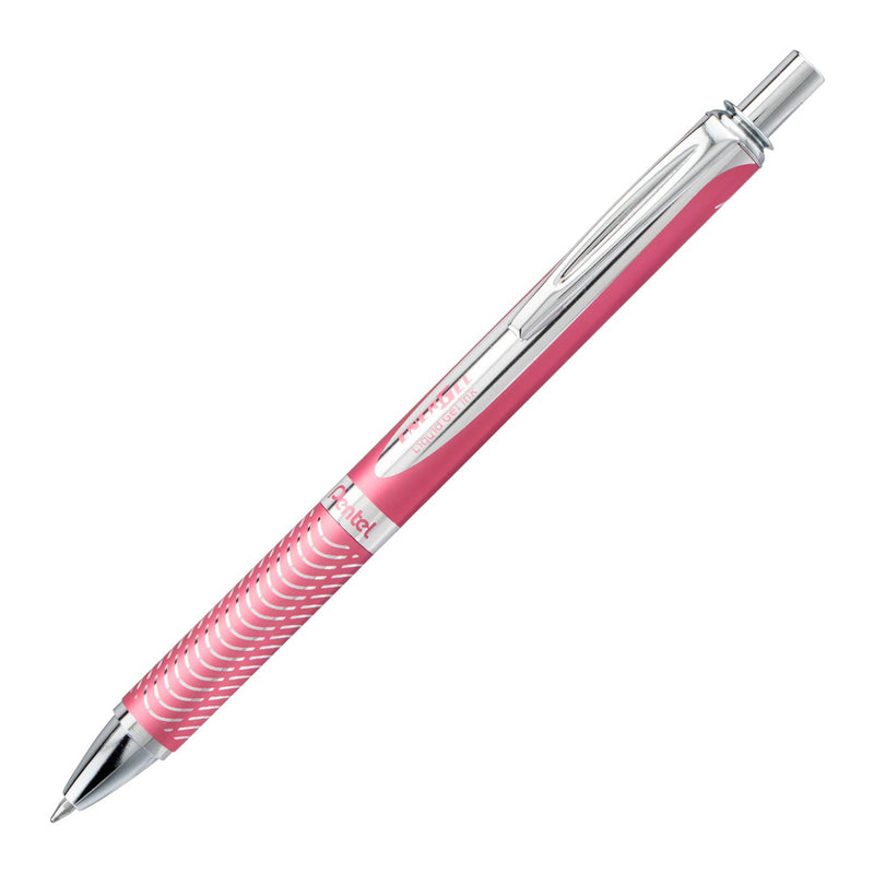 Pentel Energel Alloy Retractable Gel Pen, 0.7 mm, Black Ink/Aqua Marine  Metal Barrel 