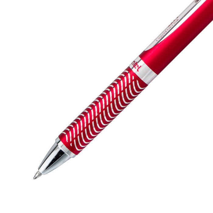 Pentel EnerGel Alloy RT Liquid Gel Roller Pen, BL407B-A, Red