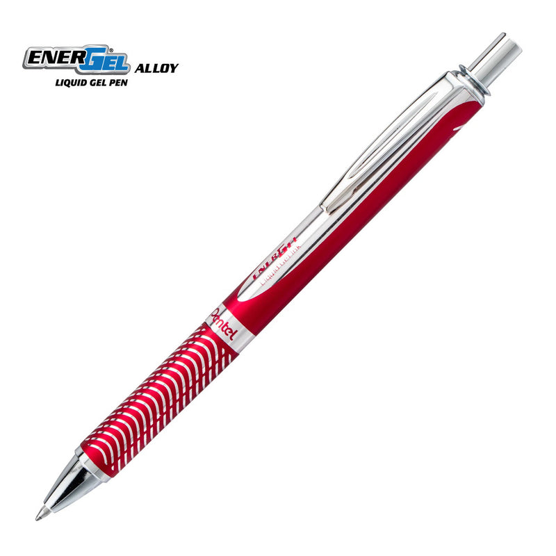 Pentel EnerGel Alloy RT Liquid Gel Roller Pen, BL407B-A, Red