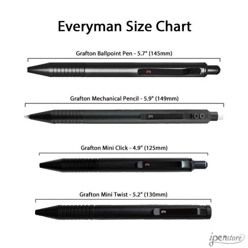 Everyman Grafton Mini Click Ballpoint Pen, Gunmetal