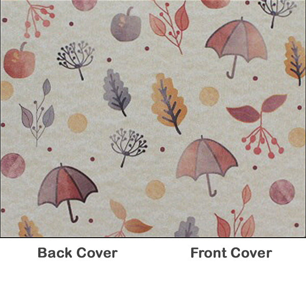 Rosetta Notes Pocket Notebook, 3.5"x5.5", Fall Umbrellas