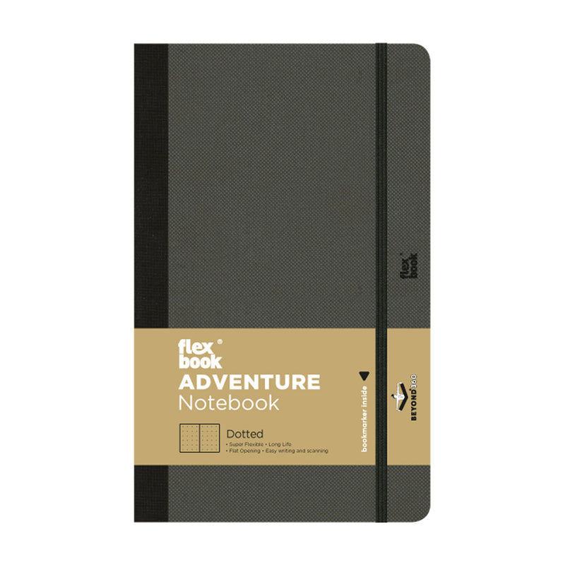 Flexbook Adventure Notebook, A5 - 5.12" x 8.27", Black, Dot Grid