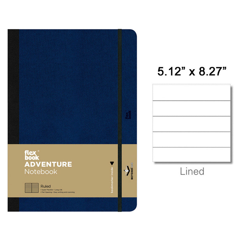 Flexbook Adventure Notebook, A5-5.12"x8.27" Lined, Blue