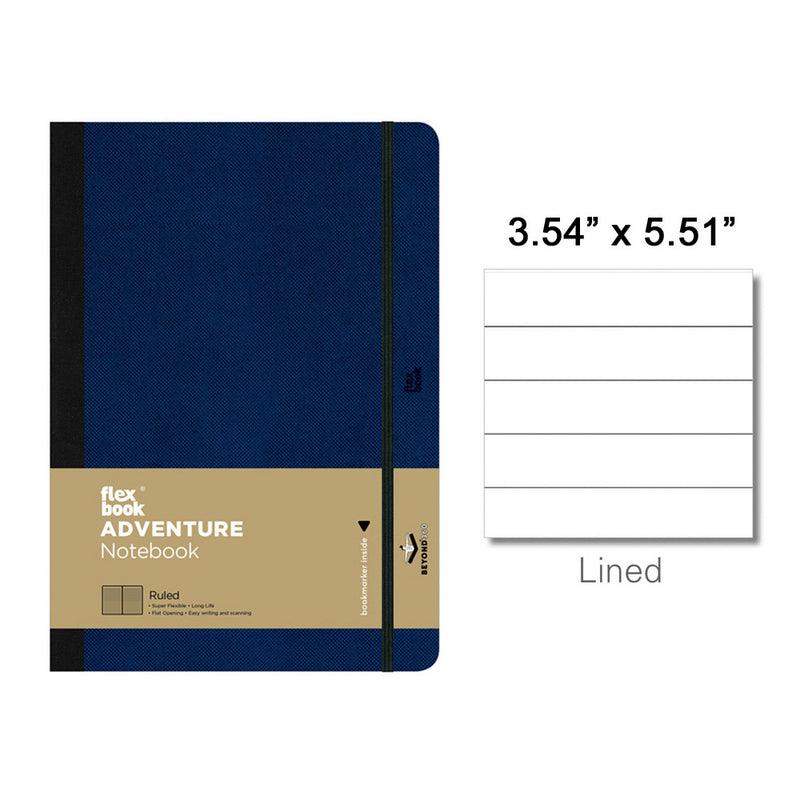 Flexbook Adventure Notebook, A5-5.12"x8.27" Lined, Blue