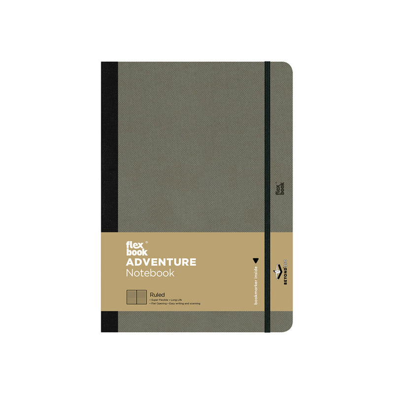 Flexbook Adventure Notebook, A5-5.12"x8.27" Lined, Grey