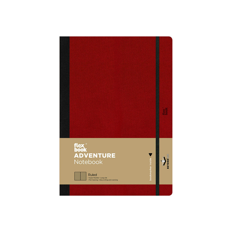 Flexbook Adventure Pocket Notebook, A6-3.54"x5.51" Lined, Red