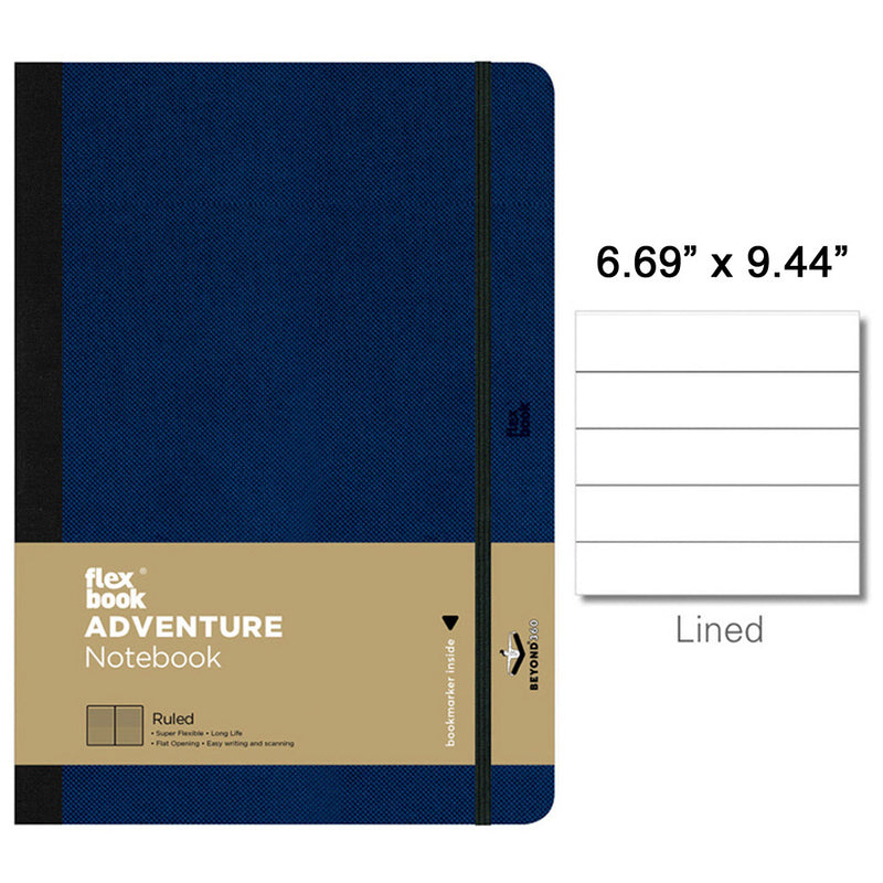 Flexbook Adventure Notebook, B5-6.69"x9.44" Lined, Blue