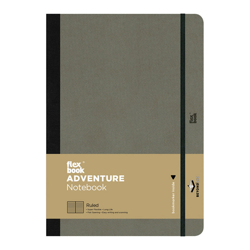 Flexbook Adventure Notebook, B5-6.69"x9.44" Lined, Grey