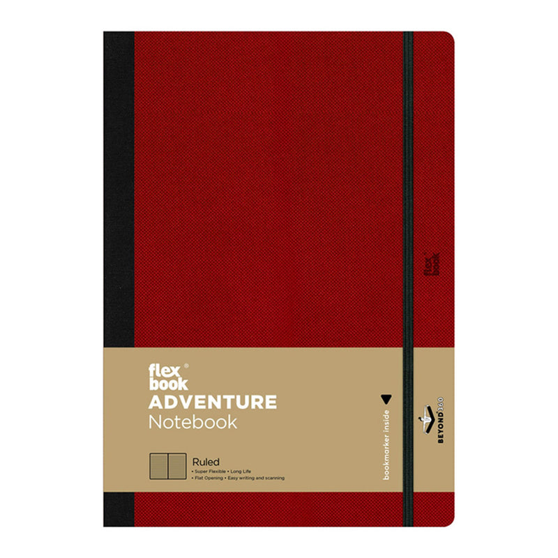 Flexbook Adventure Notebook, B5-6.69"x9.44" Lined, Red