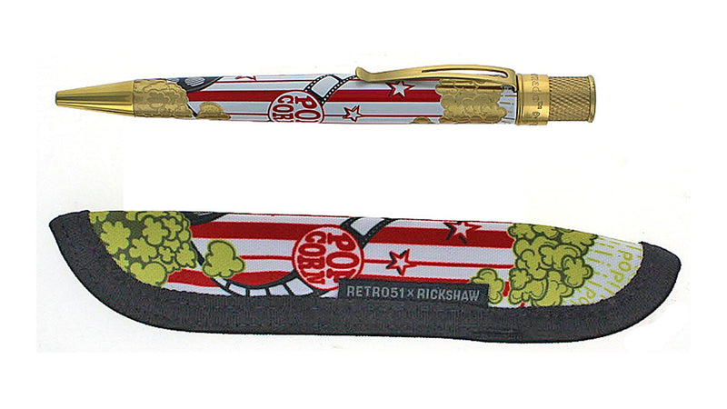 Retro 51 Tornado Movie Night Rollerball Pen & Pen Sleeve, Pre-Owned