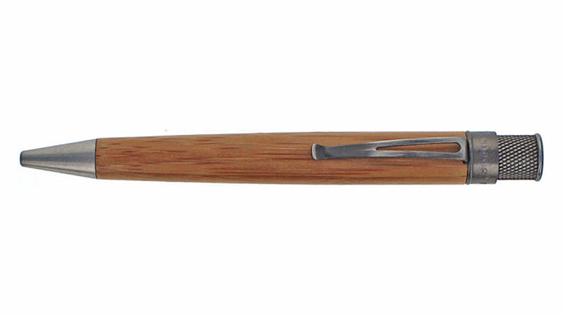Retro 1951 Tornado Bamboo Ballpoint Pen, Panda Rescue, Pre-Owned