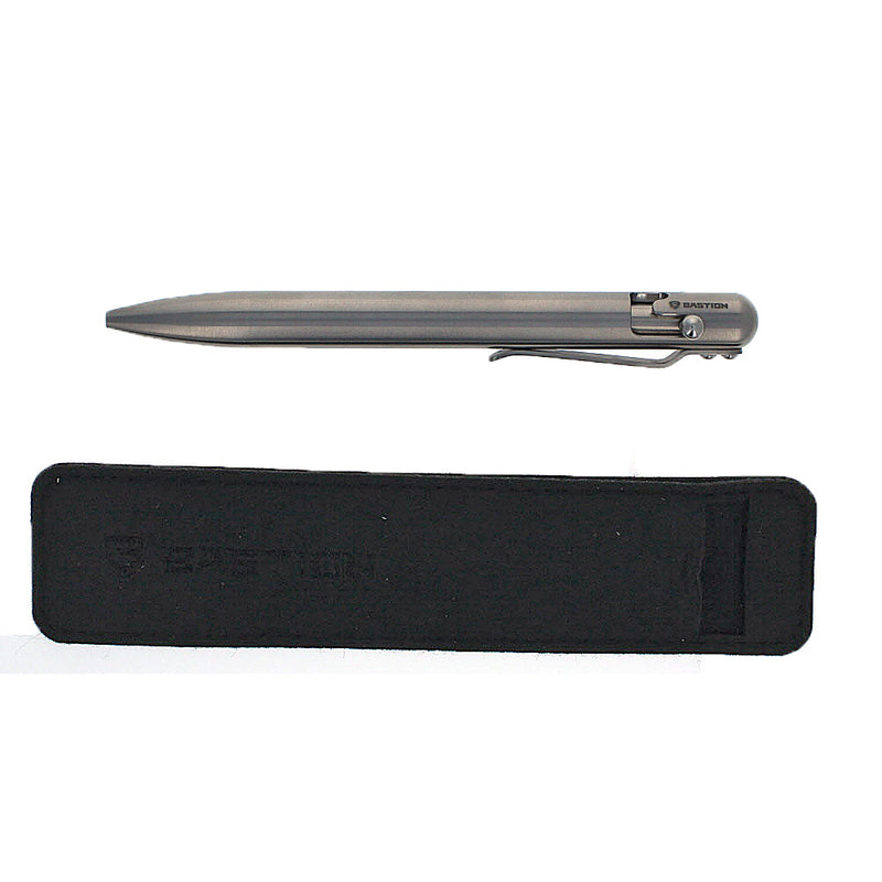 Bastion Bolt Action Ballpoint Pen, Silver, Pre-Owned