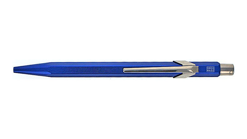 Caran d'Ache 849 Swiss Made Metal Ballpoint Pen, Metallic Blue, Pre-Owned