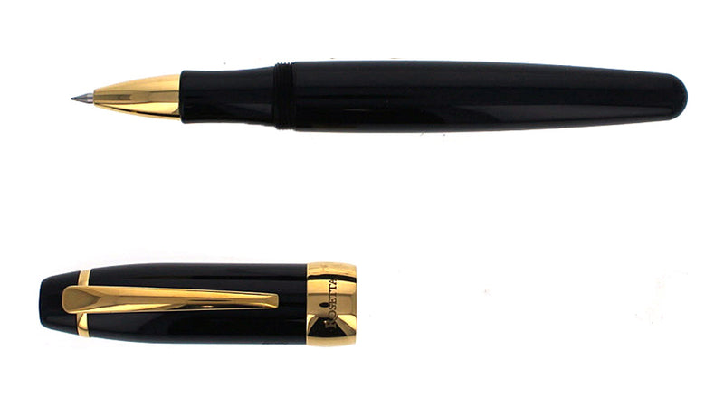 Rosetta Coronado Oversized Rollerball Pen, Black/Gold, Pre-Owned